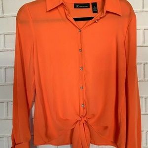5/$25🔥INC Size 2 Orange Button Down